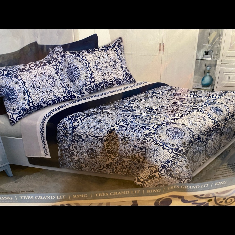 King Size 3 piece comforter set